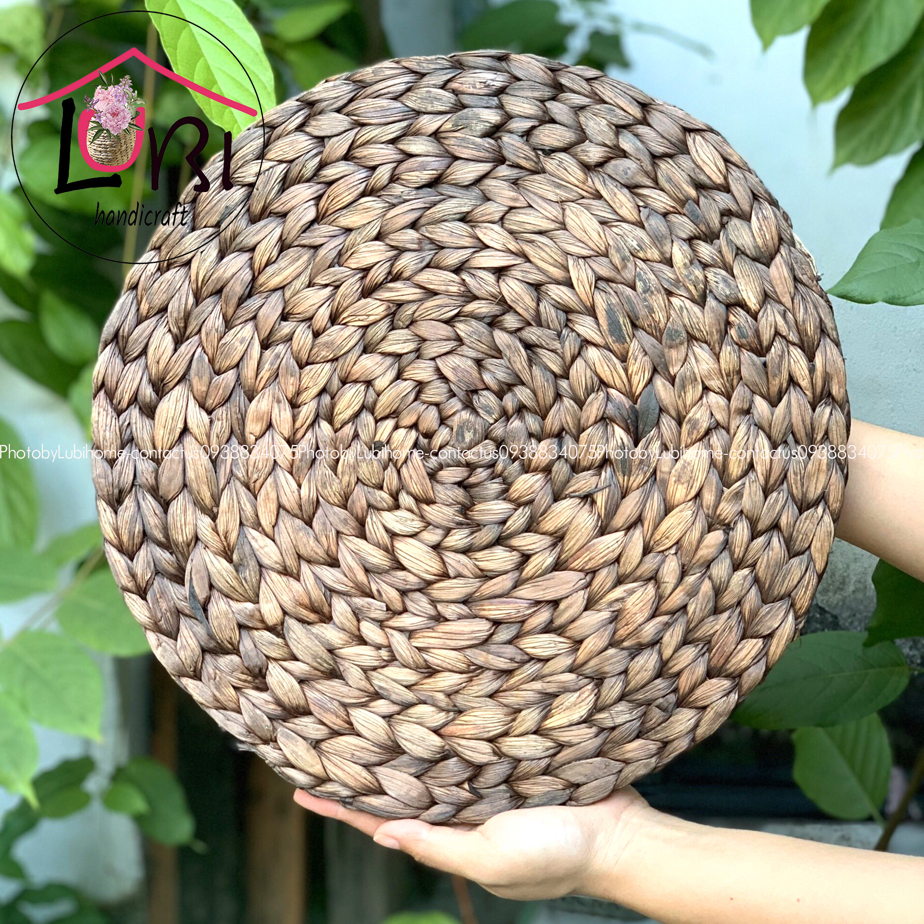 [Lubi Home] - Thảm trang trí lục bình hình tròn xinh xắn (D35cm)
