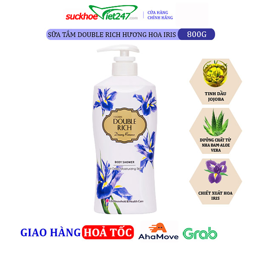 [HCM]Sữa tắm Double Rich Hoa IRis 800g