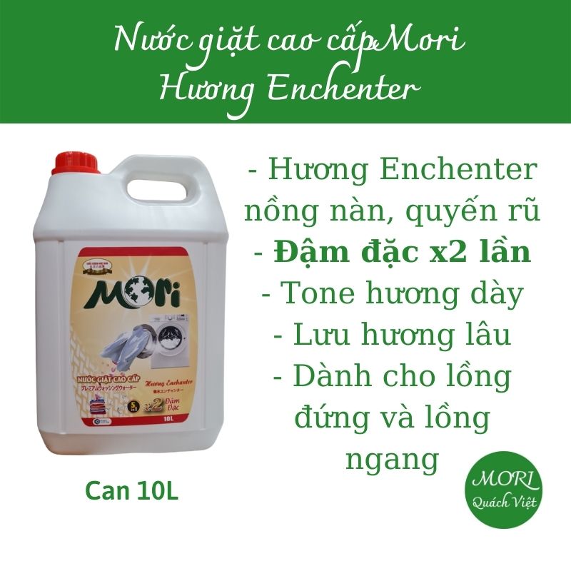 Nước giặt MORI hương Comf, can 10L
