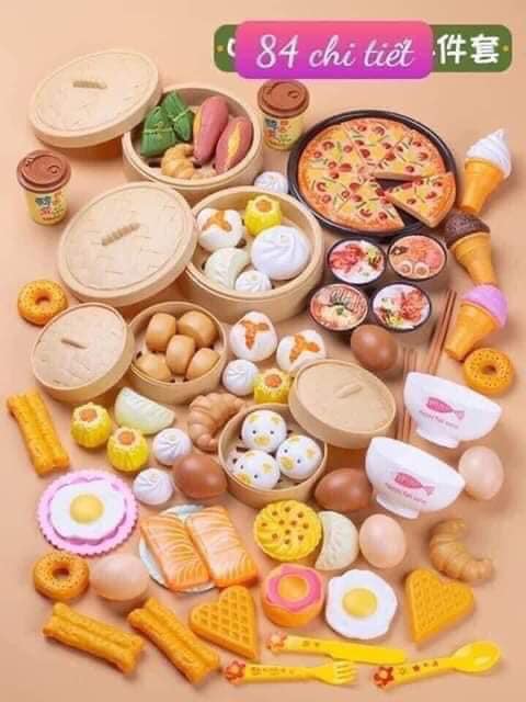 Set bộ đồ chơi bánh bao 84 chi tiết cho bé