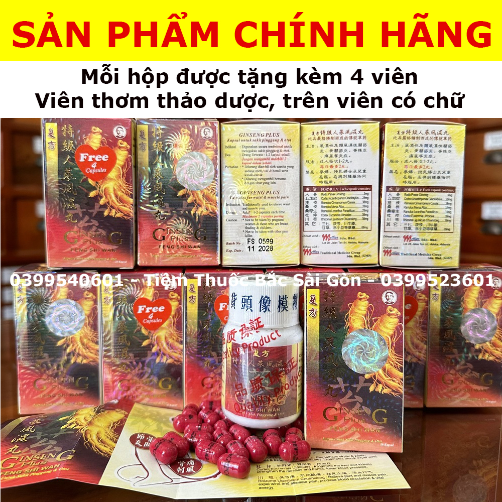 Đẳng Cấp Sâm - Nhân Sâm Phong Thấp - Ginseng Plus Feng Shi Wan (CHÍNH HÃNG)