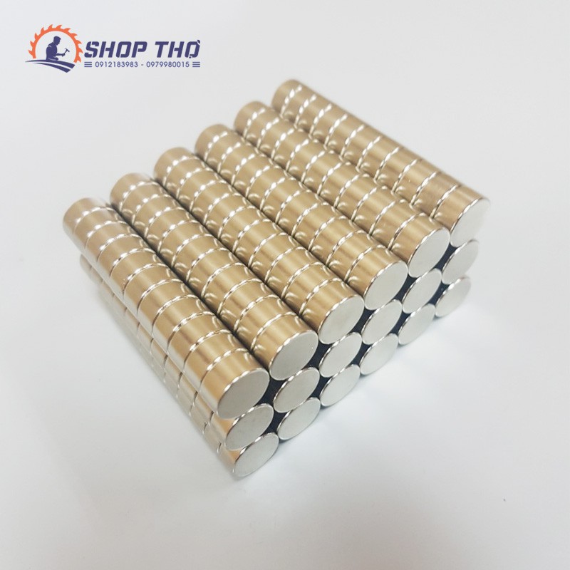Nam Châm Trắng Tròn D10*5Mm (Set 10 Cái)