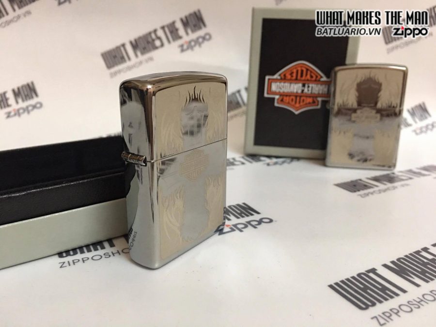 Zippo 28982 - Zippo Harley Davidson Cross Polished Chrome