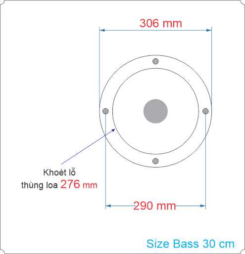 01 Cặp - LOA BASS 30 Cm ( Mega Bass Speaker 12" )