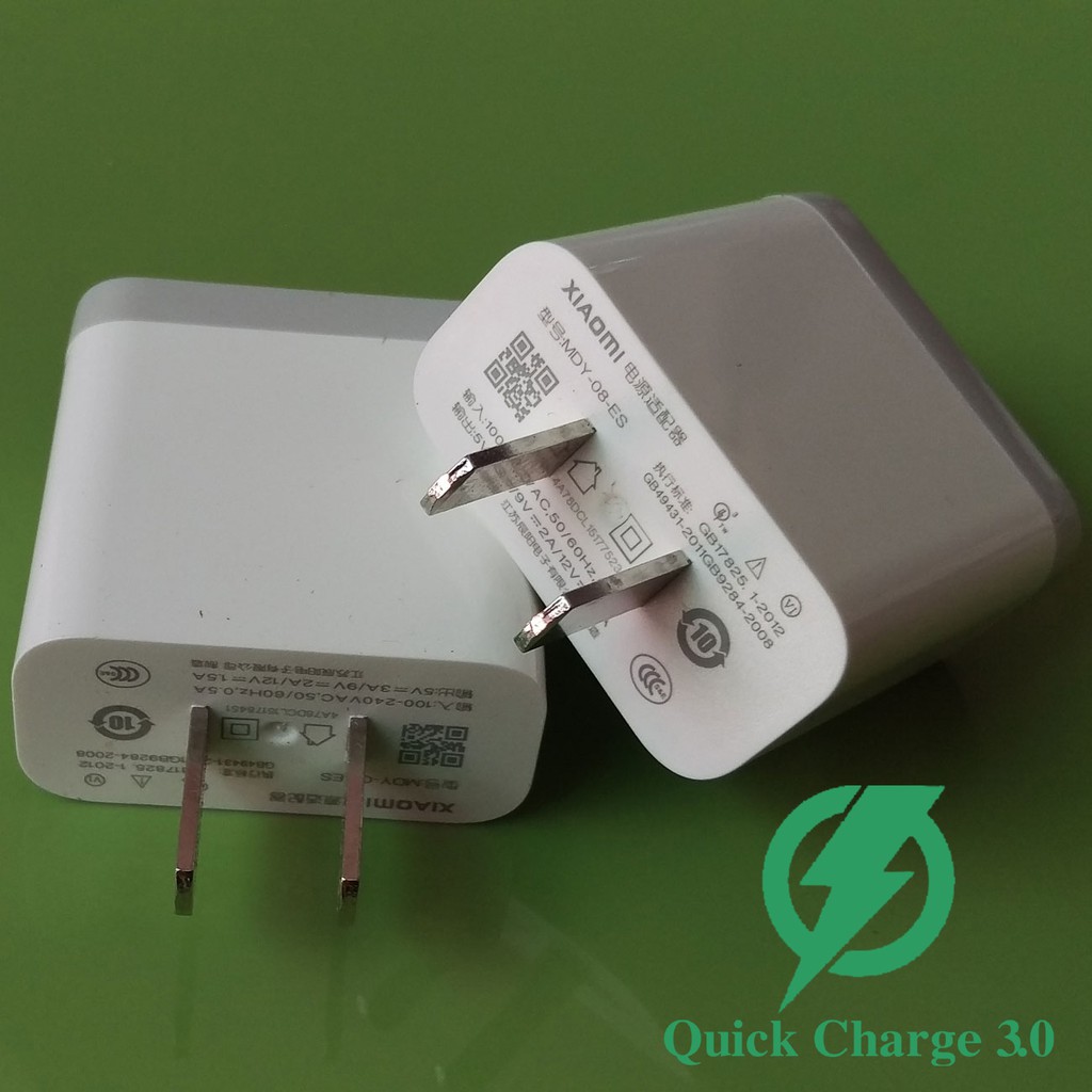 Bộ sạc Củ Sạc Cáp Sạc nhanh Quick Charge 3.0 - Củ sạc nhanh Xiaomi và cáp type C -hàng xịn chính hiệu