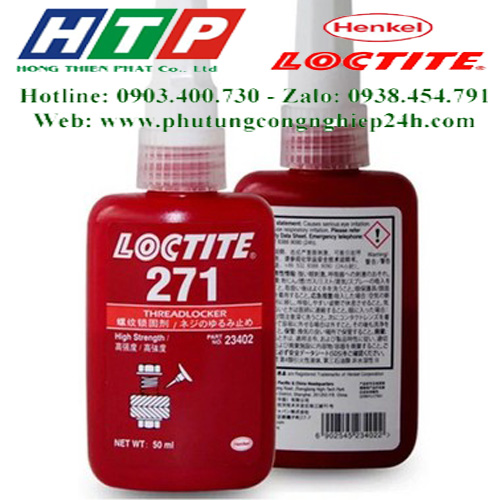 Keo 271-50ml khóa ren màu đỏ