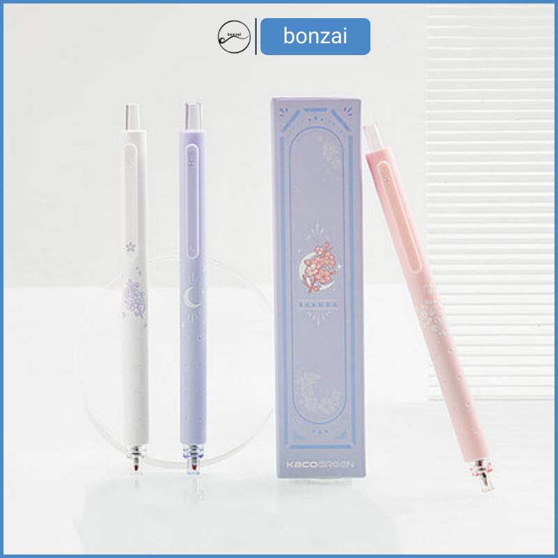 Bộ 3 bút gel Kaco Rocket Sakura ngòi 0,5mm