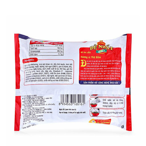 [Siêu thị WinMart] - Mì Acecook Đệ Nhất thịt bằm gói 82g