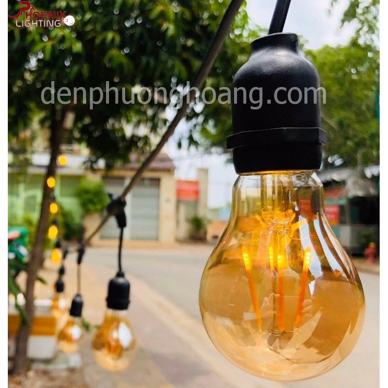 Bóng đèn Edison A60 vỏ vàng dimmer