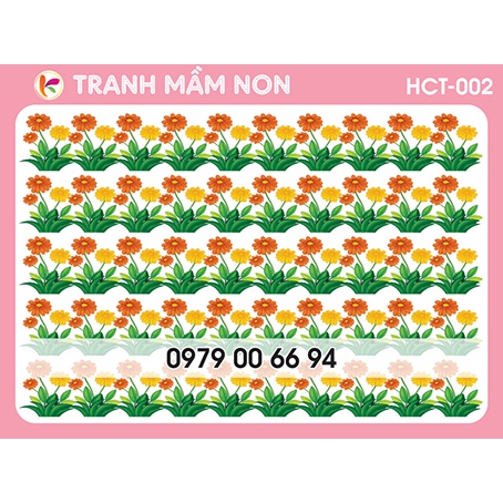 Decal mầm non- hoa chân tường 1-5