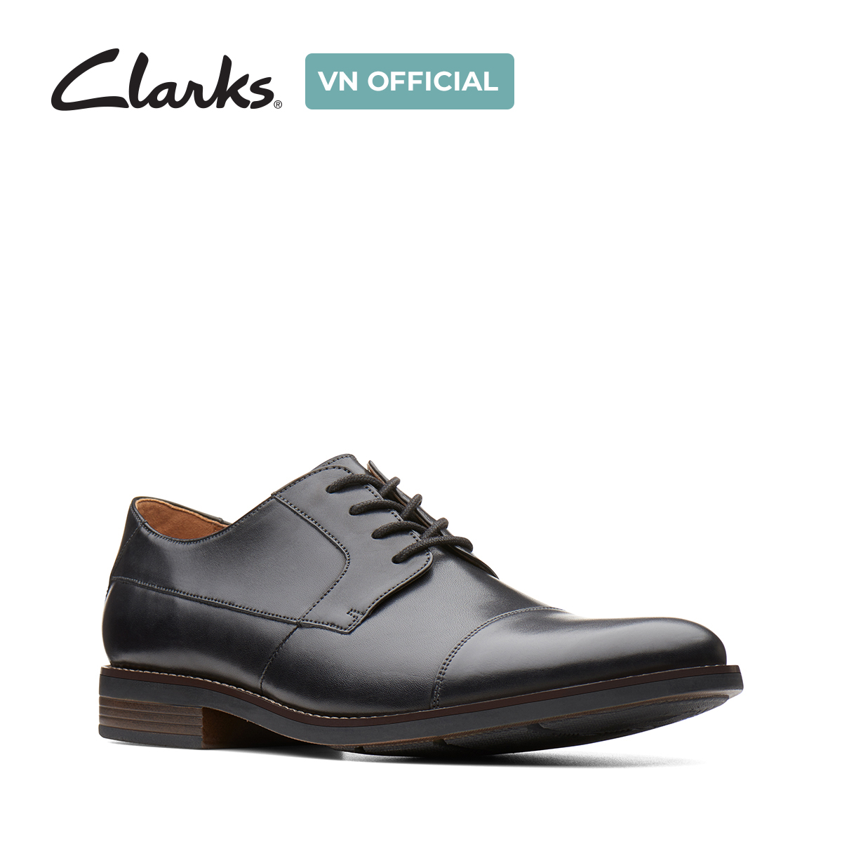 Giày Tây Da Nam Clarks - Becken Cap