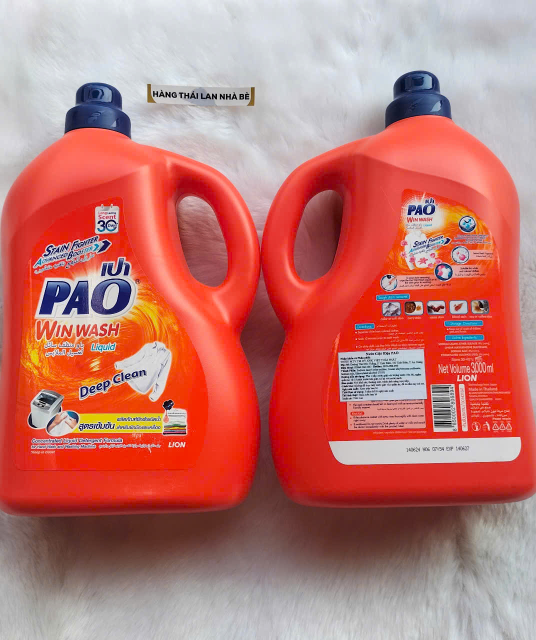 [HCM]Nước giặt Pao Thái Lan can 3000ml