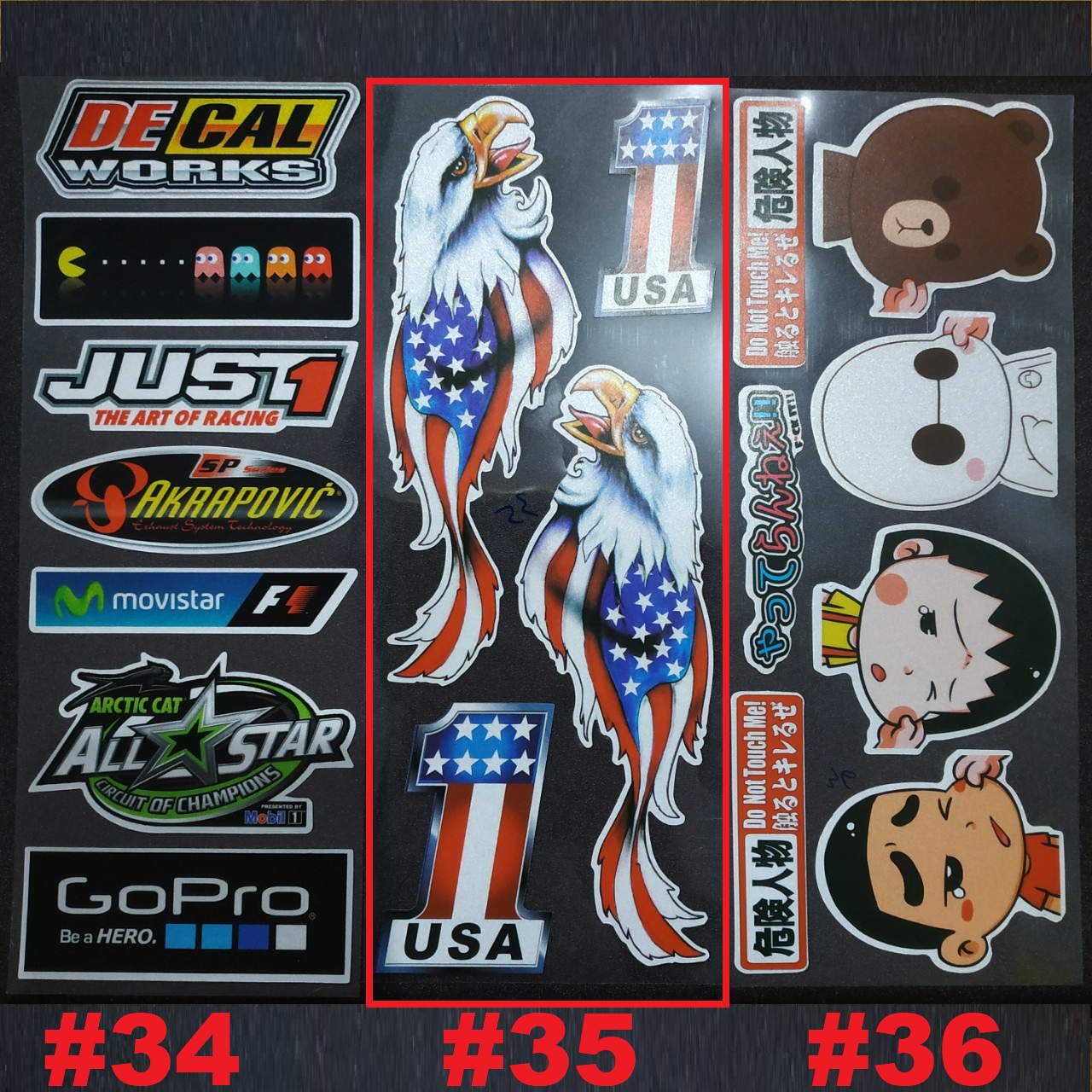 [P2]Tem dán xe vỉ 6 sticker full logo chống thấm nước