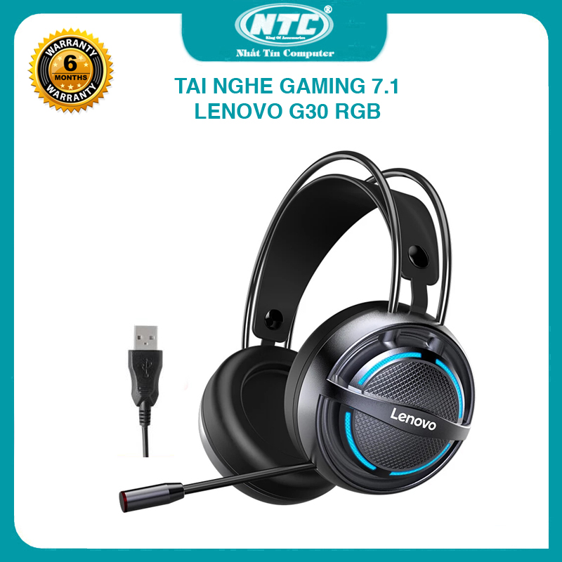 Tai nghe 7.1 gaming lenovo g30 thinkplus led rgb - micro điều chỉnh 360 độ - nhất tín computer