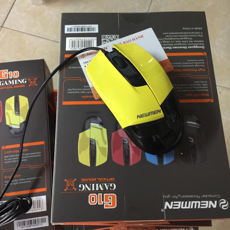 Chuột Vi Tính Newmen G10 Plus (Vàng-Đen)