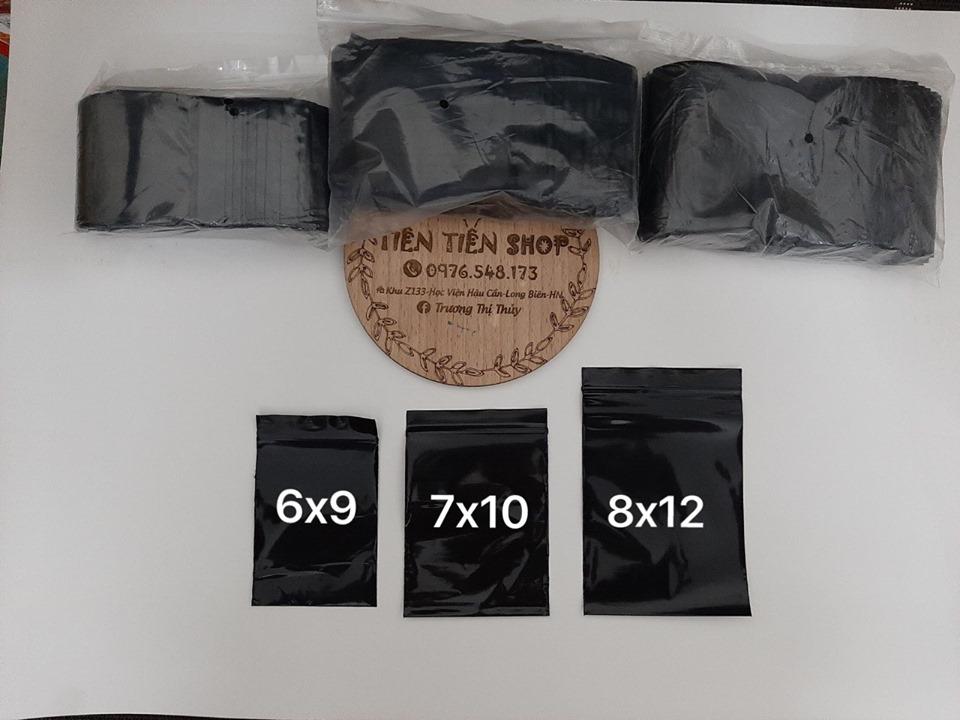 Gói 100c túi zip đen to chọn size