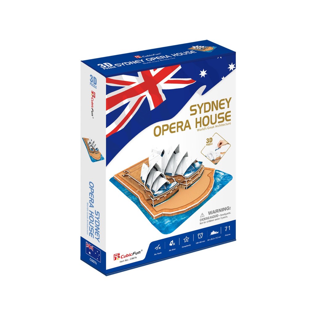 Mô hình giấy 3D CubicFun - Nhà hát Opera Sydney - Úc (C067h)