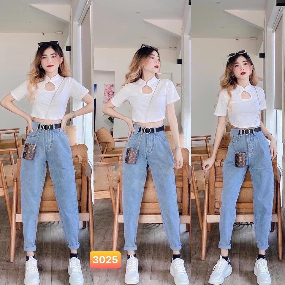[HCM]Quần baggy jean nữ mẫu mới siêu hot thiết kế đơn giản thời trang cao cấp BINSTORE94  A360