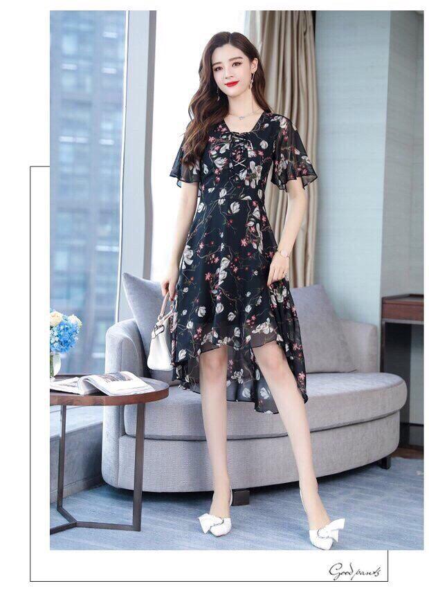 Đầm xòe dự tiệc hoa cao cấp