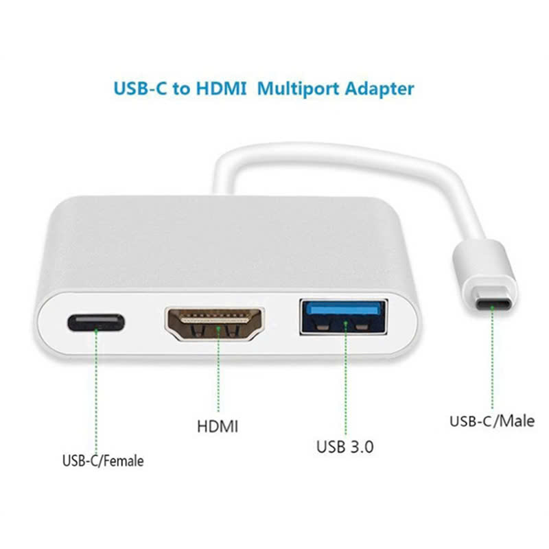 High Quality Type-C to USB 3.0 HDMI Adapter Cable