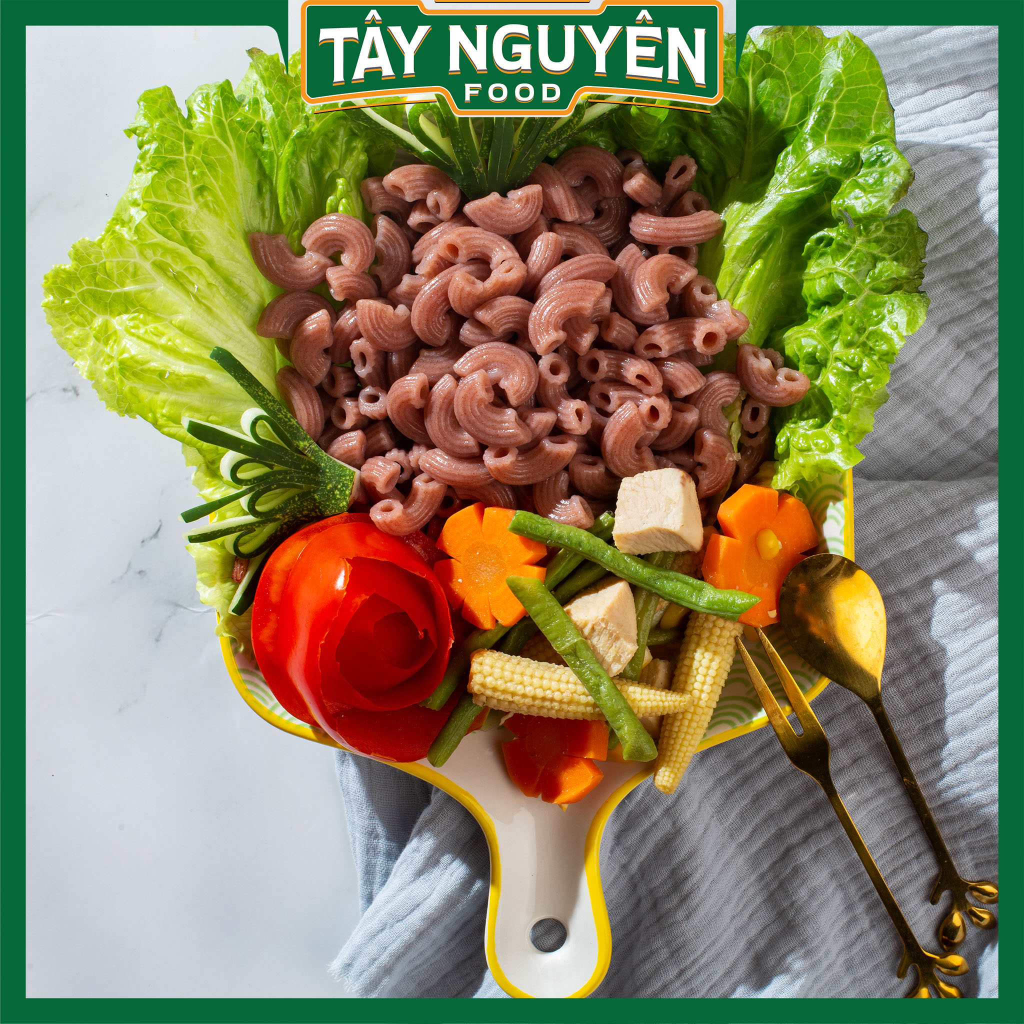 Nui ống gạo lứt, nui hữu cơ eat clean