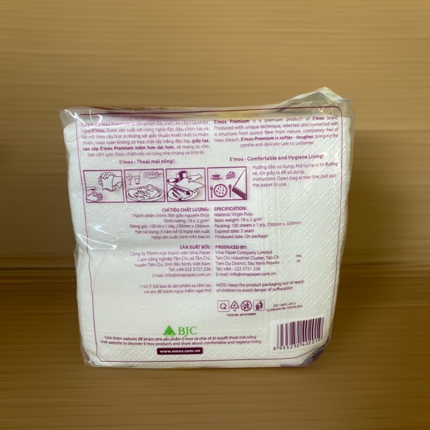 Giấy Vuông Emos Cao Cấp Bịch 100 tơ`