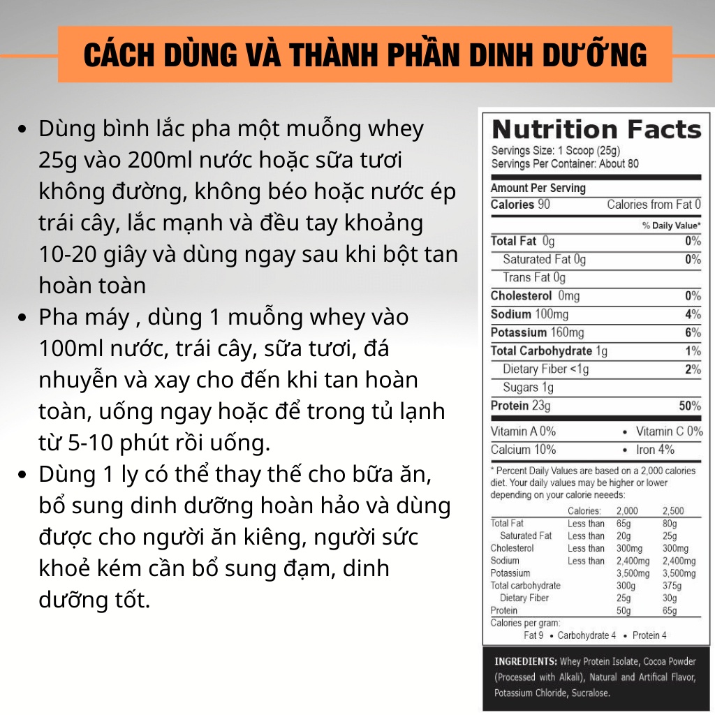 Tăng Cơ- Giảm Mỡ ( Whey Protein Isolate Muscleking ) 2Kg