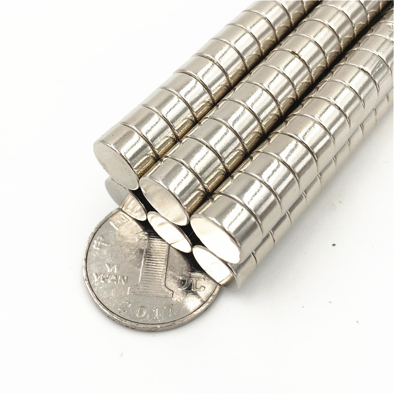 Nam châm đất hiếm 10x5mm mạ Niken lực từ N35
