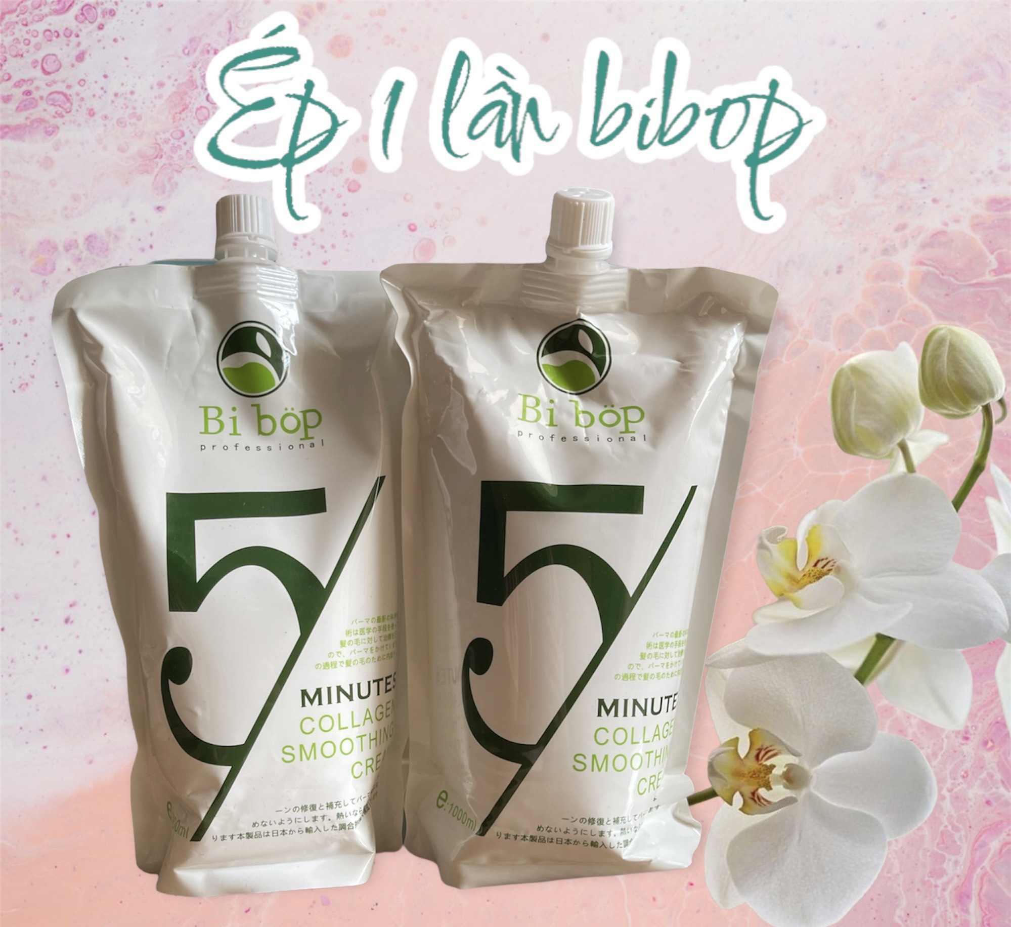 Thuốc duỗi ép tóc 1 lần bibop túi 1000ml, mềm hóa nhanh, không cần dập lại lần 2 _ thuynanomi