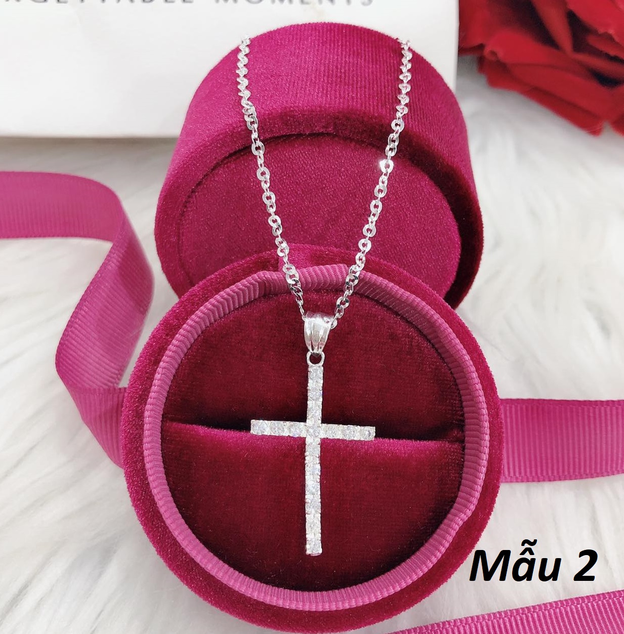 Dây chuyền bạc mặt thánh giá MS128