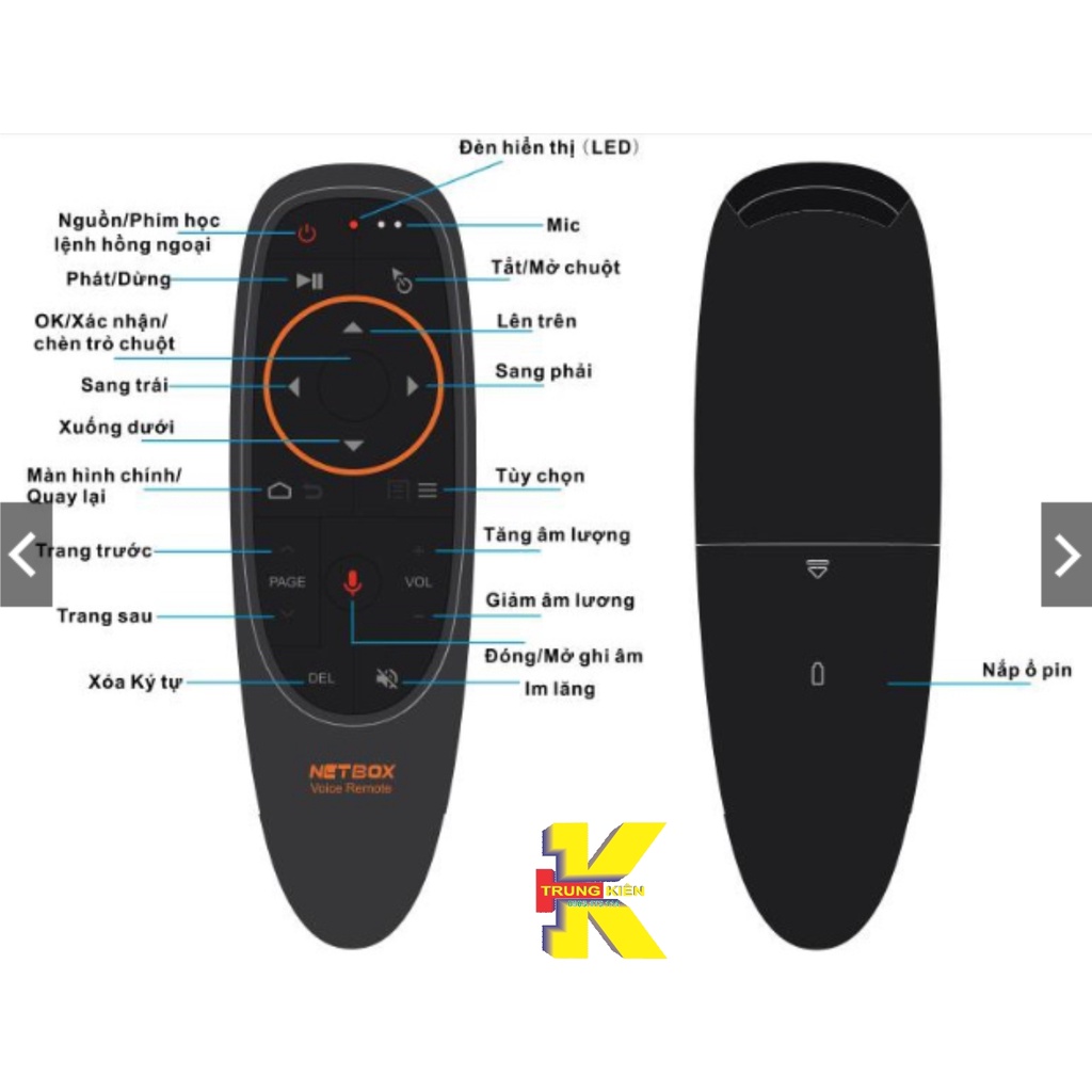 Remote Chuột Bay Netbox V2 Hỗ Trợ Tìm Kiếm Giọng Nói