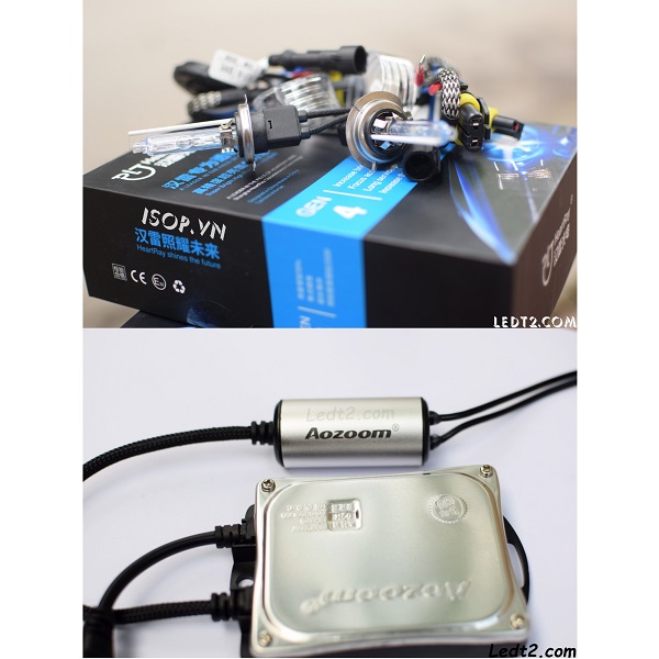 [LEDT2 ISOP] X-Nova HID Xenon Conversion Kit 55w tăng sáng +500% [Số lượng: 1 cặp] [Bảo hành 2 năm]