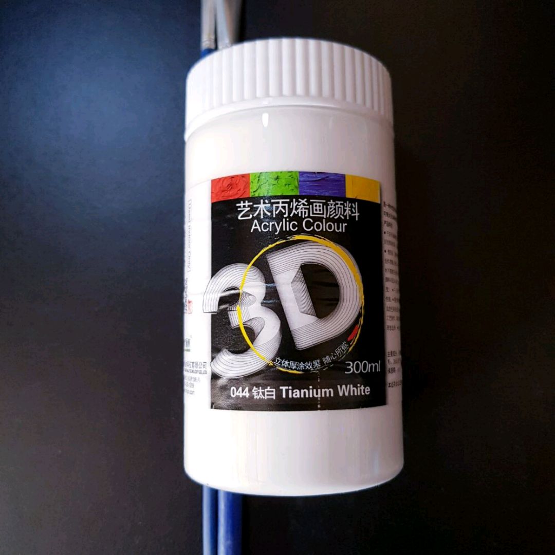 Màu vẽ 3D màu trắng tặng bút vẽ