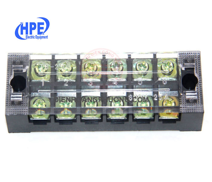 Cầu đấu dây điện 6 pha 25A (TB-2506)