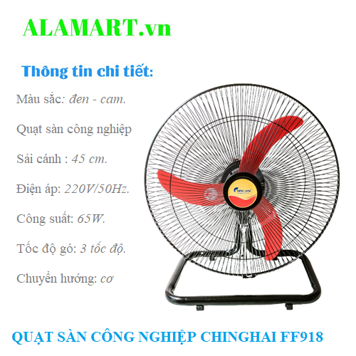 [HCM]Quạt Sàn Công Nghiệp ChingHai FF918