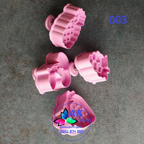 SET 4 KHUÔN NHẤN LÒ XO (TRÁI CÂY)