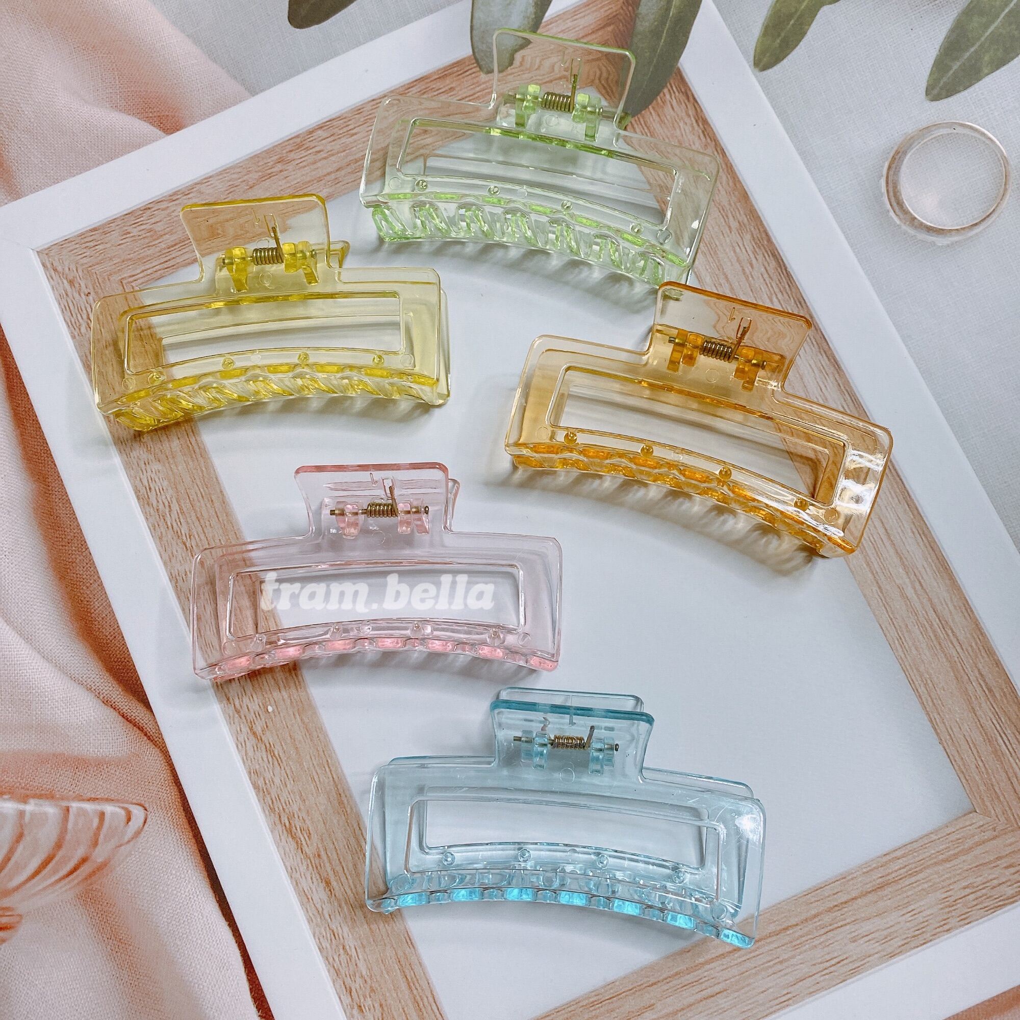 Kẹp tóc càng cua,kẹp tóc vuông lớn,kẹp kiểu hàn quốc - Trâm Bella