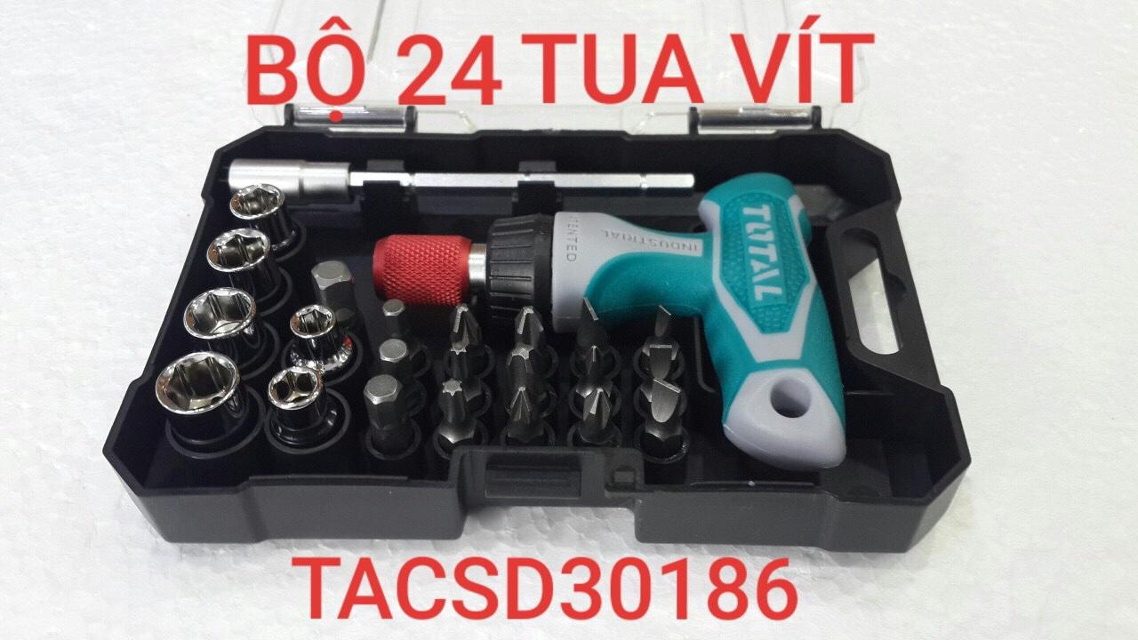 BỘ MŨI VÍT 18 CHI TIẾT TOTAL TACSD30186 ( nâng cấp từ 18 lến 24 chi tiết)