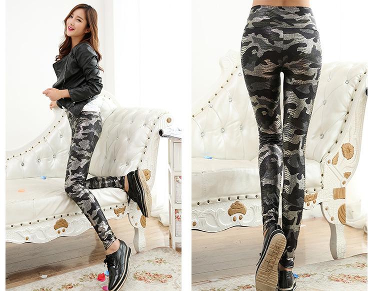 Quần legging giả da trăn rằn ri bộ đội cá tính QL44