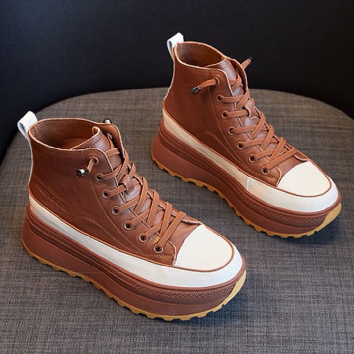Giày Boot Đế Xuồng 7CM da pu PB390-4088