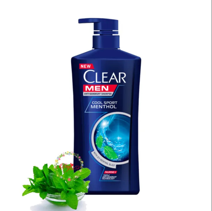 Combo 2 chai dầu gội đầu Clear Men 450ml hương bạc hà mát lạnh