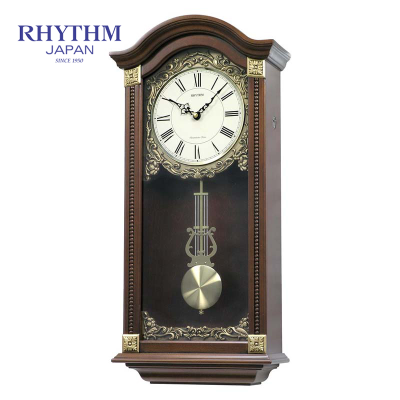 Đồng hồ treo tường Rhythm CMJ524NR06 SIP Wall Clocks (Nâu)