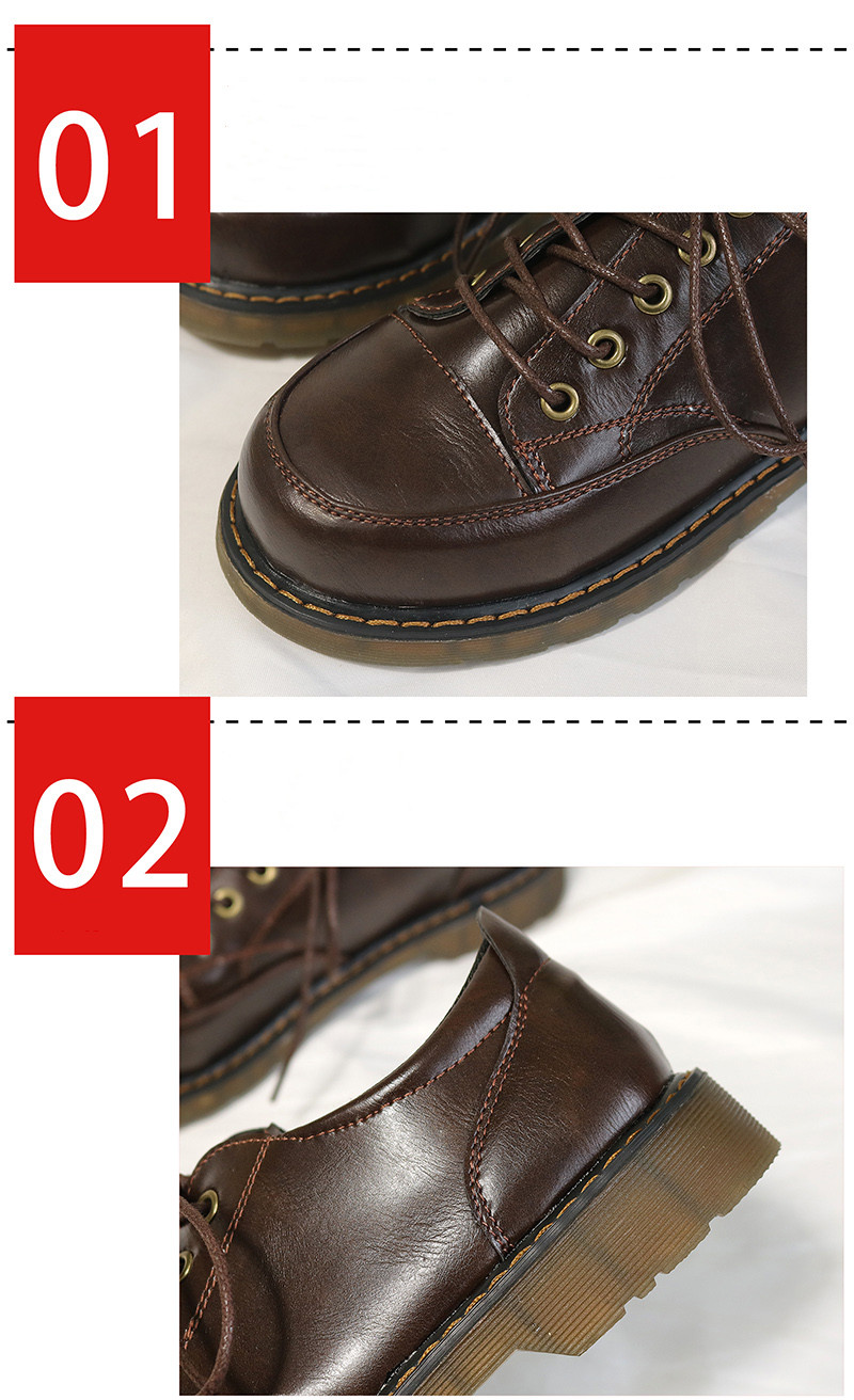 Giày Oxford Đế Cao 3CM Bốt Nữ Nhật Bản Đế Bệt