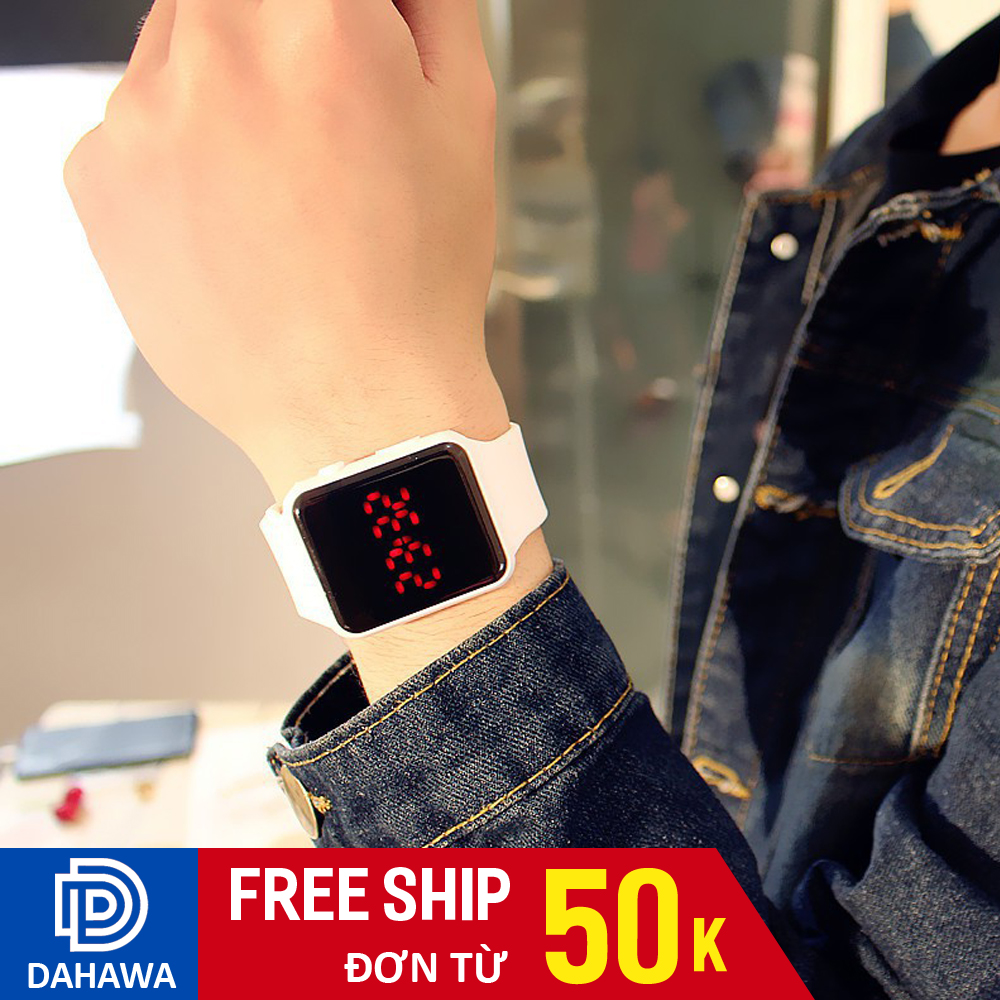 Đồng hồ điện tử unisex Led AP watch, Đồng hồ cặp đôi C118, dây cao su bền bỉ, 2 màu lựa chọn