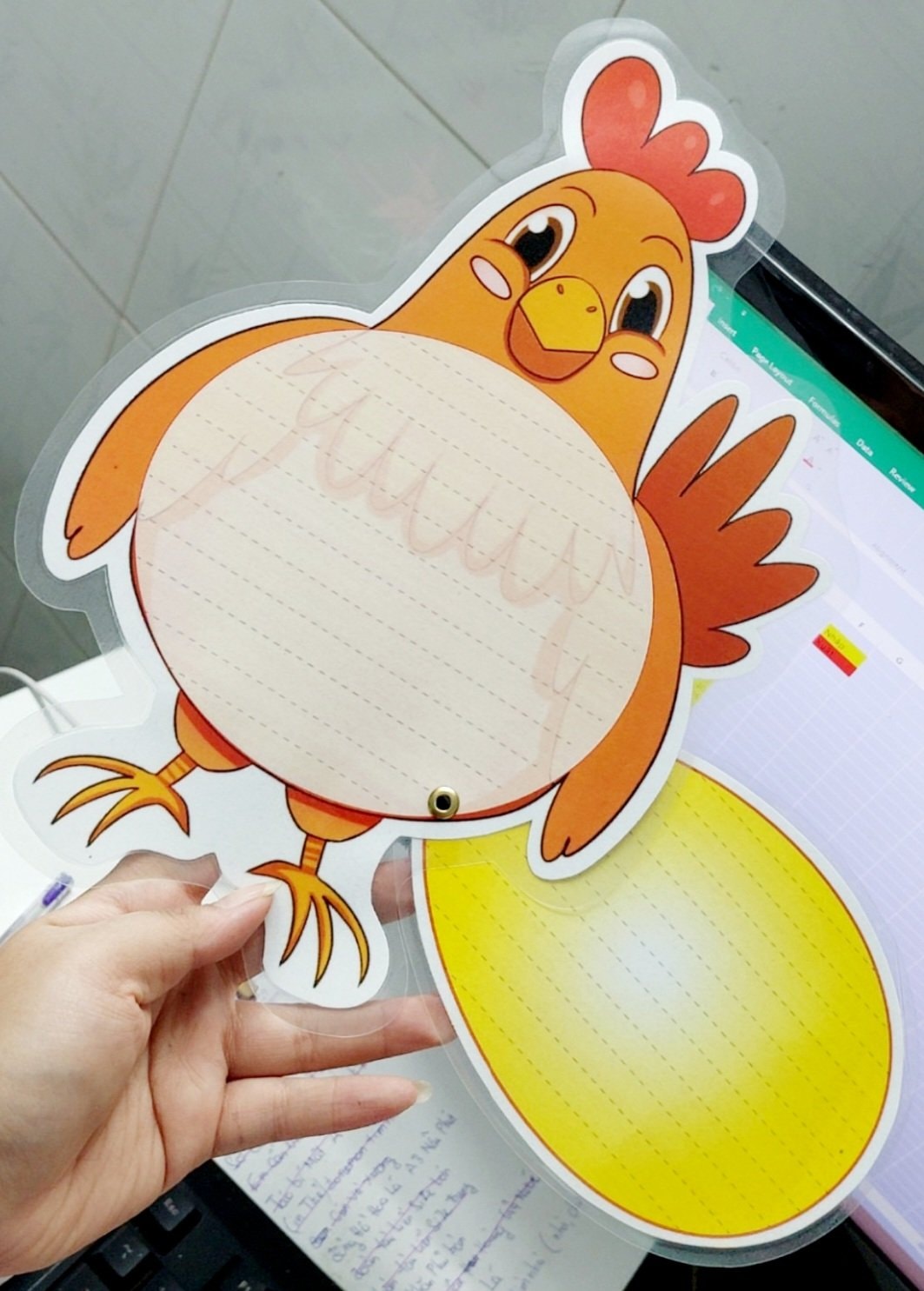 Gà đẻ trứng ( đồ dùng dạy học miki )