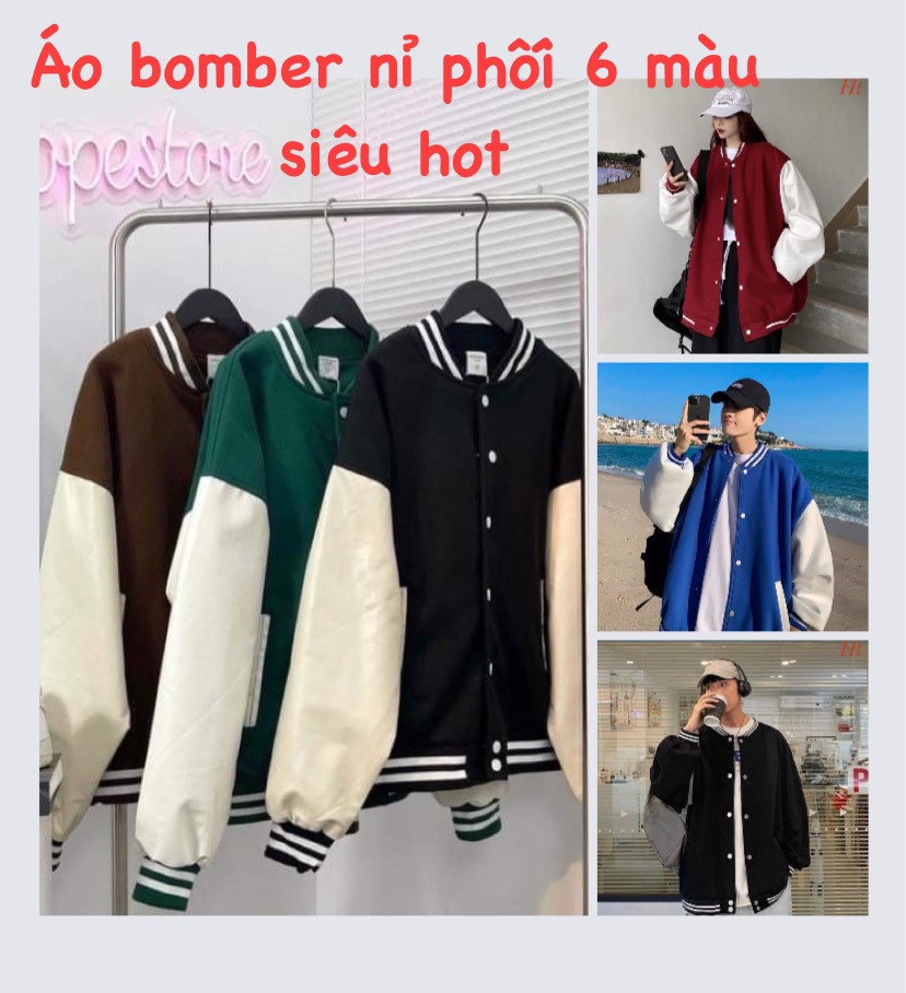 Áo khoác bomber trơn