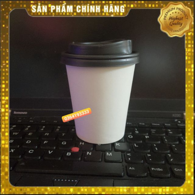 Ly giấy có nắp 280ml 8oz set 50 cái