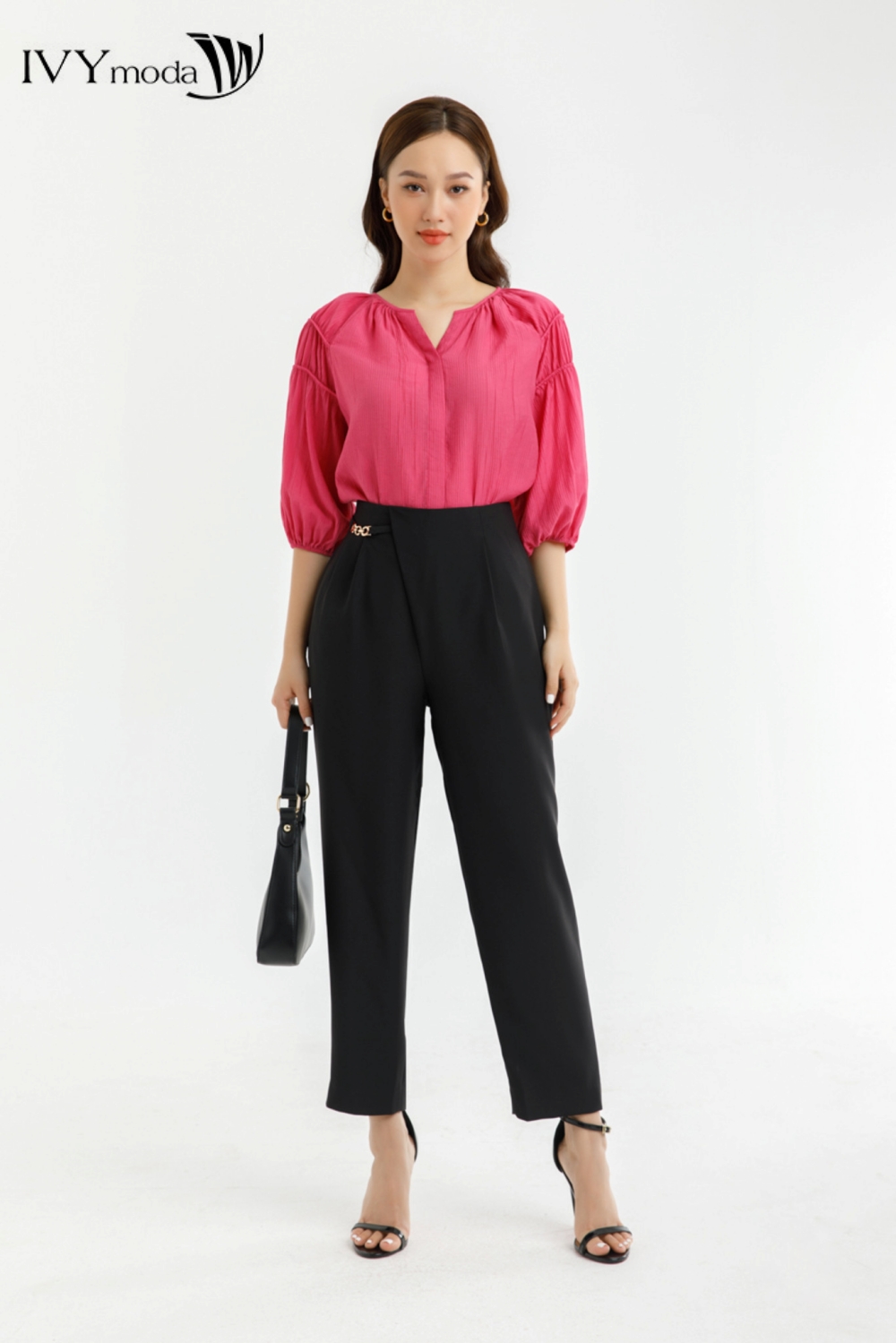 Quần baggy phối phụ kiện IVY moda MS 22B9312