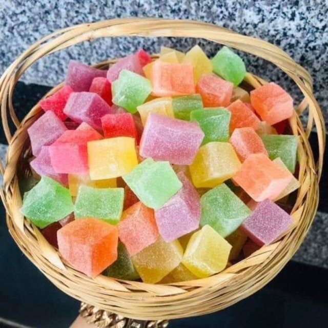 Kẹo dẻo vuông trái cây đà lạt thơm ngon - Túi 500GR