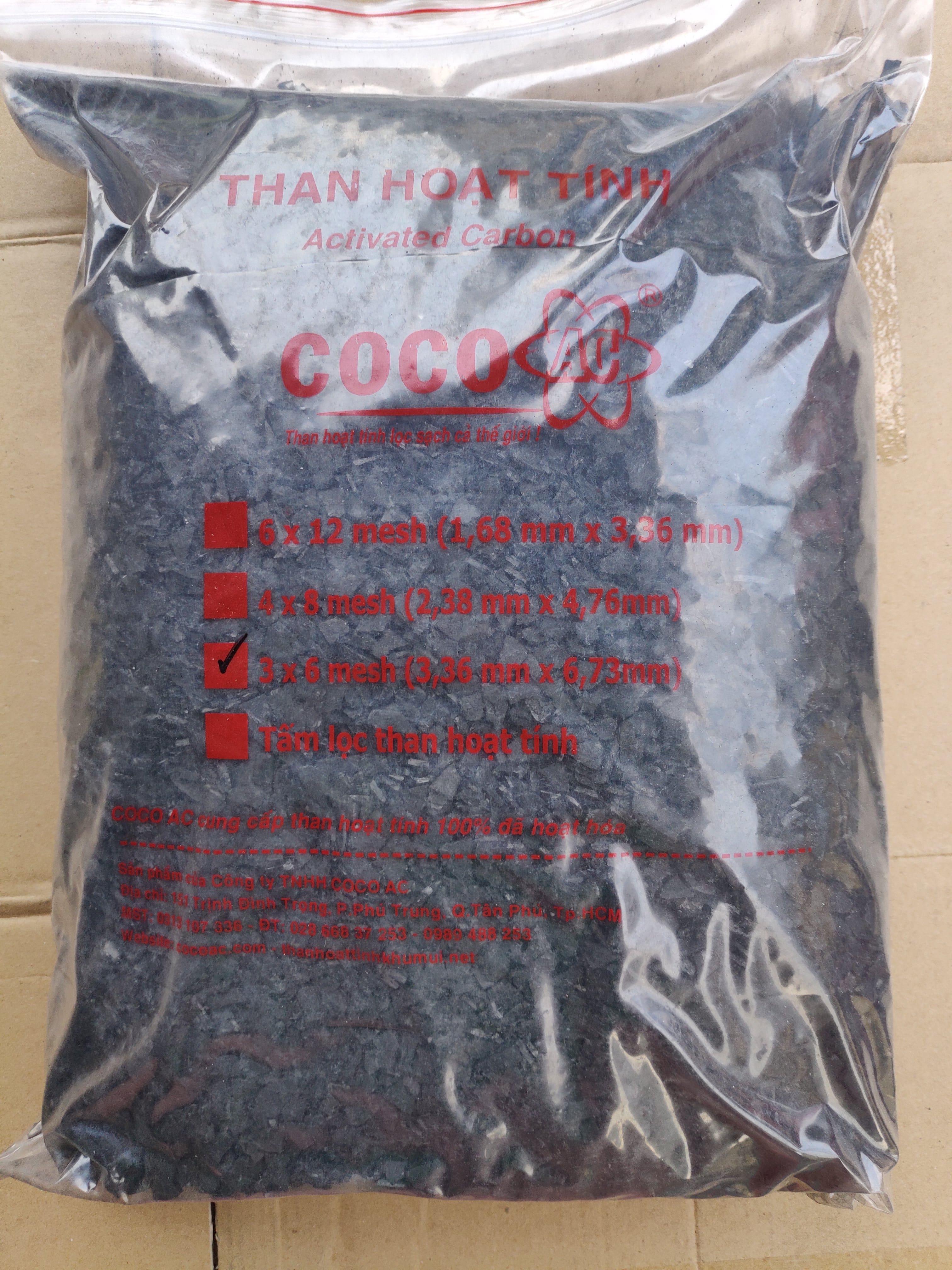 [HCM]Túi than hoạt tính lọc khí hạt 03x06 mesh